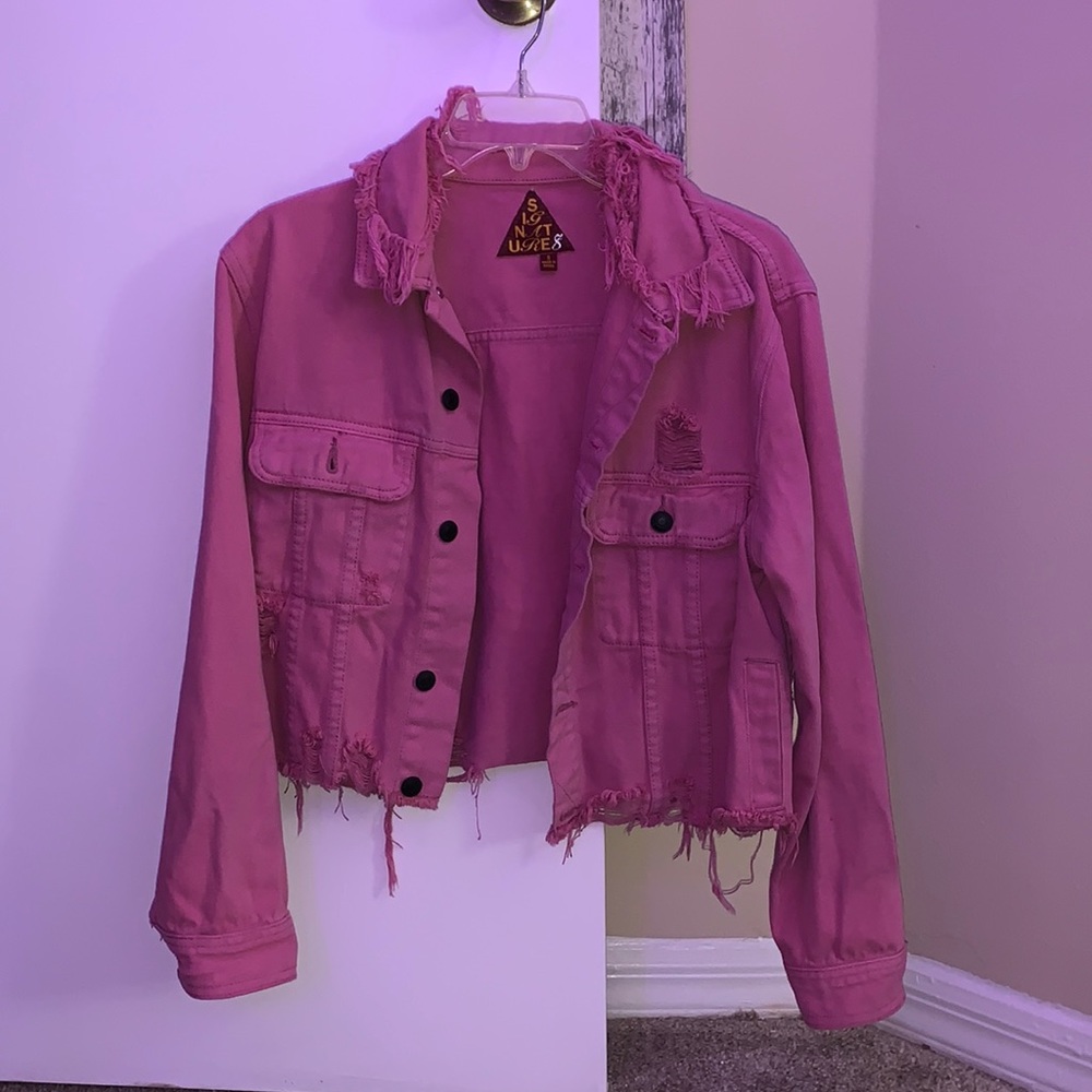Pink jean jacket